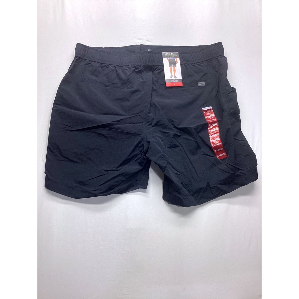 Eddie Bauer Mens Ripstop Tech Shorts Black XL EB004134 Adjustable Belt UPF